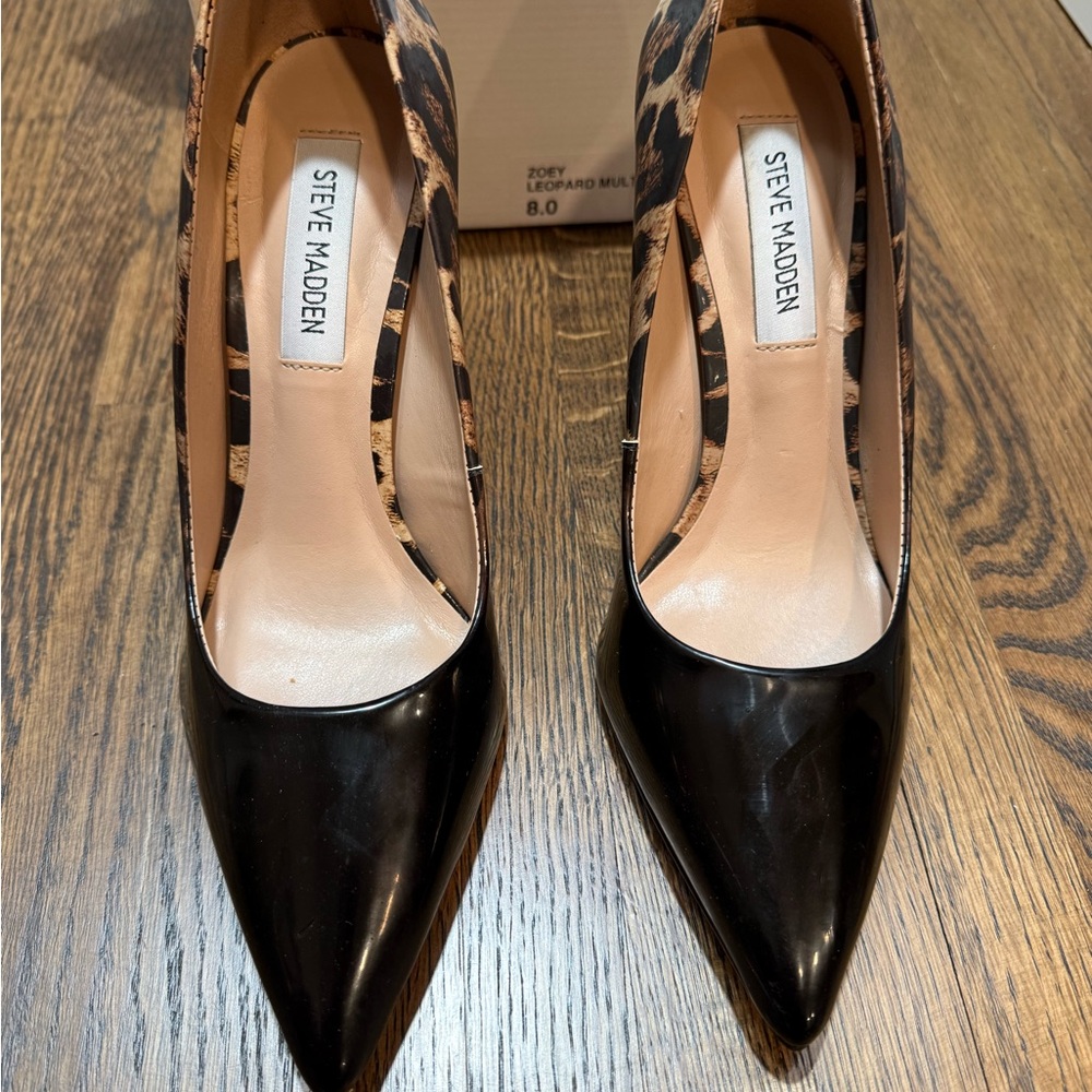 Steve Madden Black and Leopard Women's Shoes